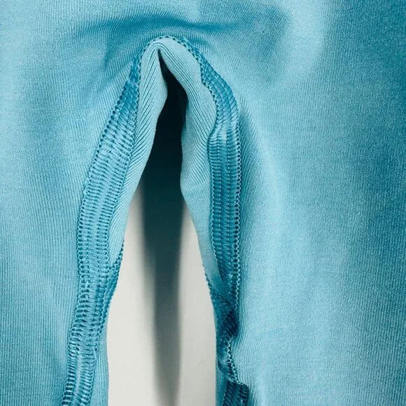 Alphalete Womens Blue Ombre Seamless Amplify Bootie Scrunch Stretch Leggings M - Picture 9 of 12